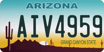 AZ license plate AIV4959