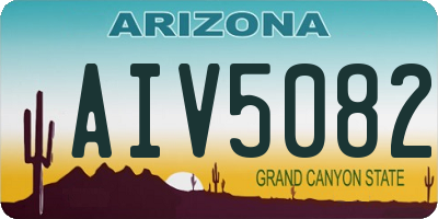 AZ license plate AIV5082