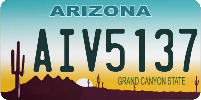 AZ license plate AIV5137