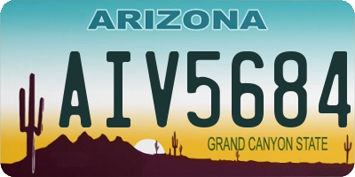 AZ license plate AIV5684