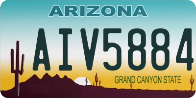 AZ license plate AIV5884