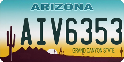 AZ license plate AIV6353