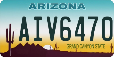 AZ license plate AIV6470