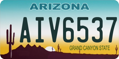AZ license plate AIV6537