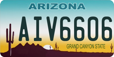AZ license plate AIV6606