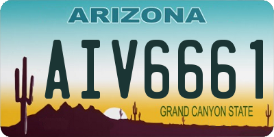 AZ license plate AIV6661