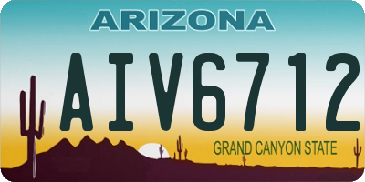 AZ license plate AIV6712