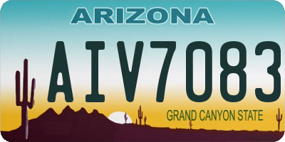 AZ license plate AIV7083