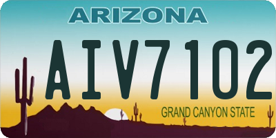 AZ license plate AIV7102