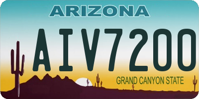 AZ license plate AIV7200