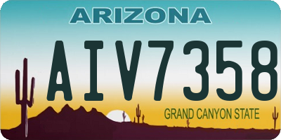 AZ license plate AIV7358