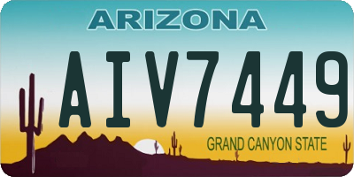 AZ license plate AIV7449