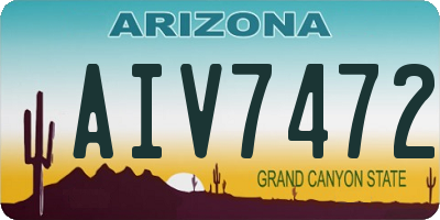 AZ license plate AIV7472
