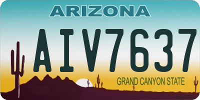AZ license plate AIV7637