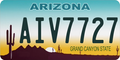 AZ license plate AIV7727