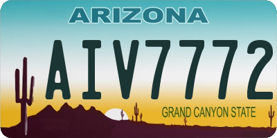 AZ license plate AIV7772