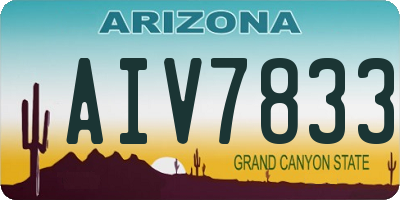 AZ license plate AIV7833