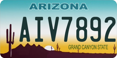AZ license plate AIV7892