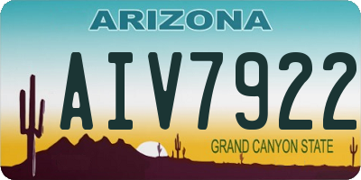 AZ license plate AIV7922
