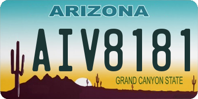 AZ license plate AIV8181
