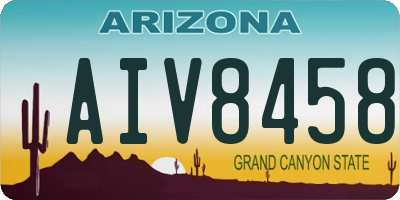 AZ license plate AIV8458
