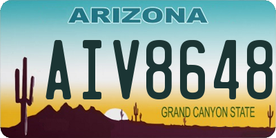 AZ license plate AIV8648