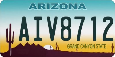 AZ license plate AIV8712