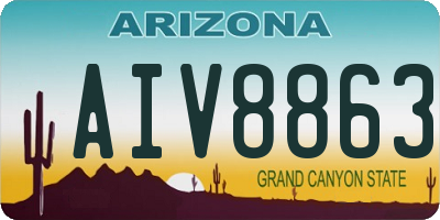 AZ license plate AIV8863