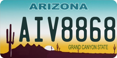 AZ license plate AIV8868