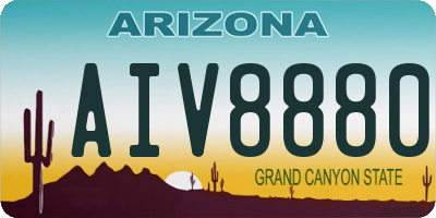 AZ license plate AIV8880