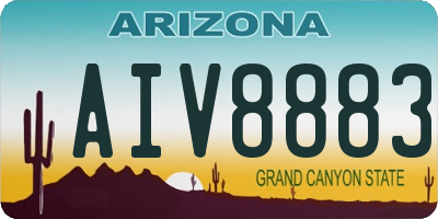 AZ license plate AIV8883