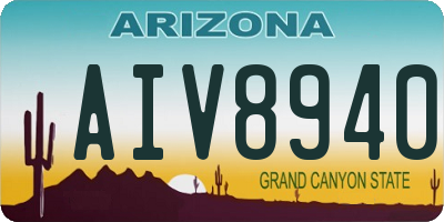 AZ license plate AIV8940