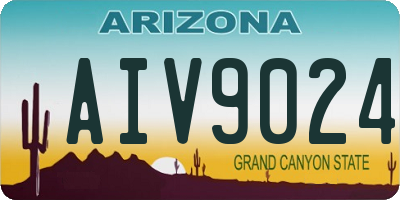 AZ license plate AIV9024