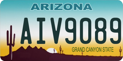 AZ license plate AIV9089