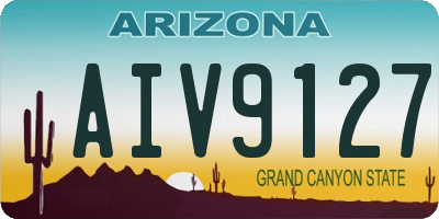 AZ license plate AIV9127