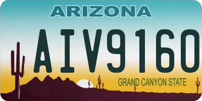 AZ license plate AIV9160