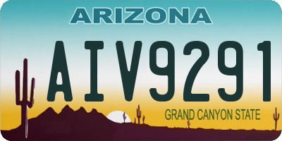AZ license plate AIV9291