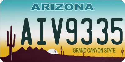 AZ license plate AIV9335