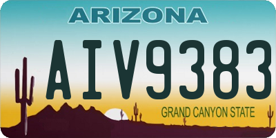 AZ license plate AIV9383