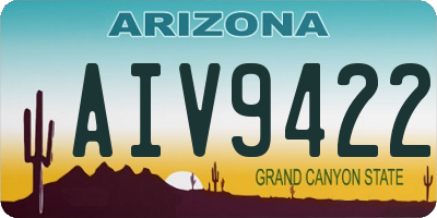 AZ license plate AIV9422