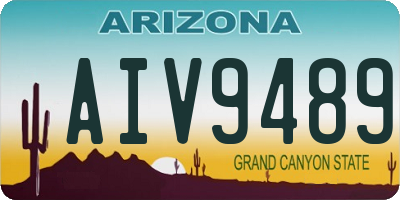 AZ license plate AIV9489