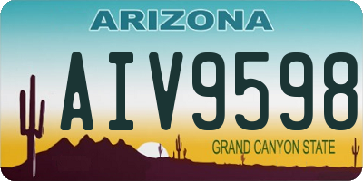 AZ license plate AIV9598