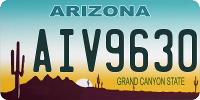 AZ license plate AIV9630