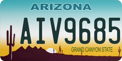 AZ license plate AIV9685