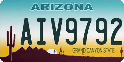 AZ license plate AIV9792