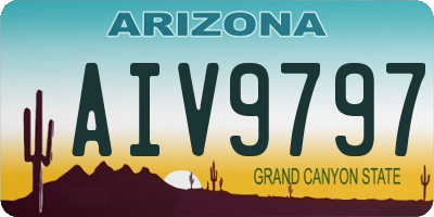 AZ license plate AIV9797