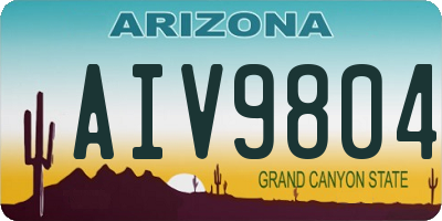 AZ license plate AIV9804