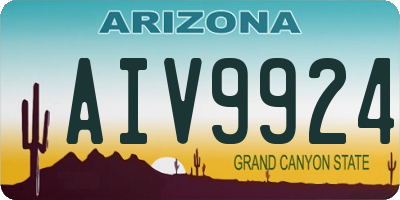 AZ license plate AIV9924