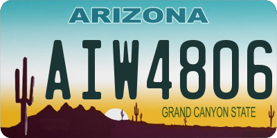 AZ license plate AIW4806