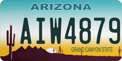 AZ license plate AIW4879